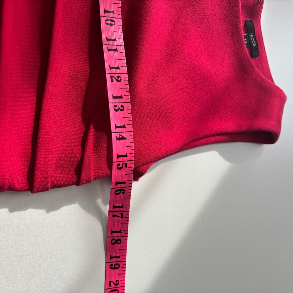 Jacob red Sleeveless pleated Dress - Picture 10 of 10